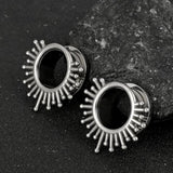 2 PCS Stainless Steel Plugs Expander 8mm-25mm Ear Gauges Earrings
