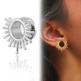 2 PCS Stainless Steel Plugs Expander 8mm-25mm Ear Gauges Earrings