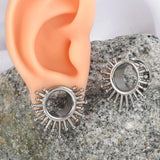 2 PCS Stainless Steel Plugs Expander 8mm-25mm Ear Gauges Earrings