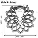 Vanku Stainless Steel Flower Ear Weight Plug Body Piercing Jewelry