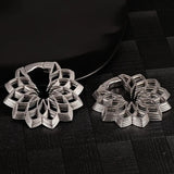 Vanku Stainless Steel Flower Ear Weight Plug Body Piercing Jewelry