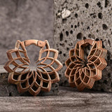 Vanku Stainless Steel Flower Ear Weight Plug Body Piercing Jewelry