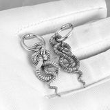 Stainless Steel Twisted Snake Earrings Hip Hop Boys Girls Accessories