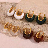 Multi-color Acrylic Hoop Earrings for Women