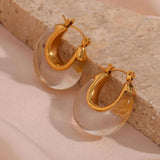 Multi-color Acrylic Hoop Earrings for Women