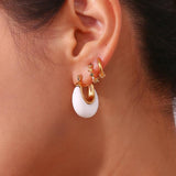 Multi-color Acrylic Hoop Earrings for Women