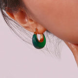 Multi-color Acrylic Hoop Earrings for Women