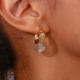 Multi-color Acrylic Hoop Earrings for Women