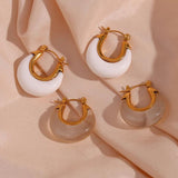 Multi-color Acrylic Hoop Earrings for Women