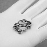 Vintage Double Snake Animal Hoop Earring For Men