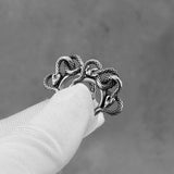 Vintage Double Snake Animal Hoop Earring For Men