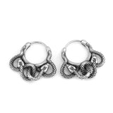 Vintage Double Snake Animal Hoop Earring For Men