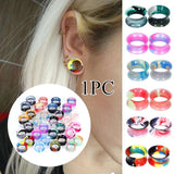 1Pc Silicone Ear Gauges Tunnels Hollow Plugs Earring Stretcher