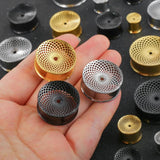 2PCS Hollow Ear Gauges Plugs Tunnels 316 Stainless Steel Piercing Women Body Jew
