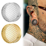 2PCS Classy Stainless Steel Ear Tunnels 8mm-25mm Gauges