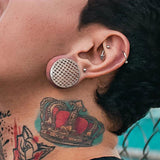2PCS Classy Stainless Steel Ear Tunnels 8mm-25mm Gauges