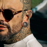 2PCS Classy Stainless Steel Ear Tunnels 8mm-25mm Gauges