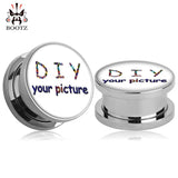 Stainless Steel Custom Ear Gauges Plugs Piercing Tunnels Body Jewelry