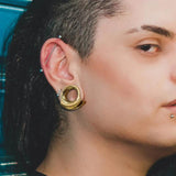 Giga 2PCS Stainless Steel Ear Plugs Tunnels Gauges 8mm-25mm Body Piercing