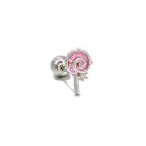 Pink Crystal Heart Bear Stud Earrings Purple Wings Cartilage Ear Studs