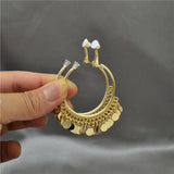 Circle Plating Clip On Earrings for Women