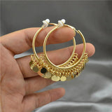 Circle Plating Clip On Earrings for Women