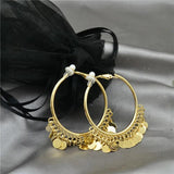 Circle Plating Clip On Earrings for Women