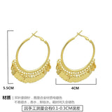 Circle Plating Clip On Earrings for Women