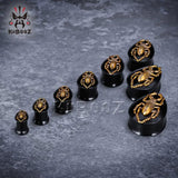 Stainless Steel Scarab Ear Tunnels Gauges Plugs Earrings Piercing 2PCS
