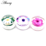 2pcs Acrylic Flower Cross Ear Gauges Tunnels Plugs Flesh Stretcher Earrings Pier