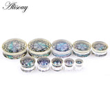 2pcs Acrylic Flower Cross Ear Gauges Tunnels Plugs Flesh Stretcher Earrings Pier