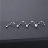 10pcs Titanium CZ Crystal Nose Studs Women Nose Ring Body Jewelry