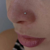 10pcs Titanium CZ Crystal Nose Studs Women Nose Ring Body Jewelry