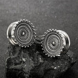 Giga 2PCS Vintage Stainless Steel Ear Plugs for Earlobe