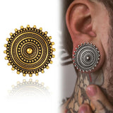 Giga 2PCS Vintage Stainless Steel Ear Plugs for Earlobe