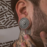 Giga 2PCS Vintage Stainless Steel Ear Plugs for Earlobe
