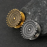 Giga 2PCS Vintage Stainless Steel Ear Plugs for Earlobe