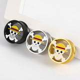 Stainless Steel Ear Gauges Plugs Skull Ear Hangers Tunnels Piercing
