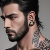 Stainless Steel Ear Gauges Plugs Skull Ear Hangers Tunnels Piercing