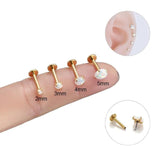 Titanium Stainless Steel Ear Cuff Piercing Stud Earrings