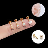 Titanium Stainless Steel Ear Cuff Piercing Stud Earrings