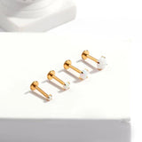 Titanium Stainless Steel Ear Cuff Piercing Stud Earrings