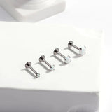 Titanium Stainless Steel Ear Cuff Piercing Stud Earrings
