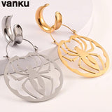 Vanku 2PC Stainless Steel Ear Hangers for Tunnels Lightweight Dangle Earr