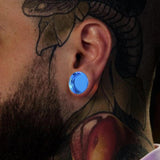 2pcs Glass Colorful Ear Piercing Plugs Gauges Body Jewelry Tunnels