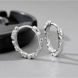 Men Stainless Steel Hoop Irregular Ear Buckle Earring Punk Stud Jewelry