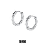 Men Stainless Steel Hoop Irregular Ear Buckle Earring Punk Stud Jewelry