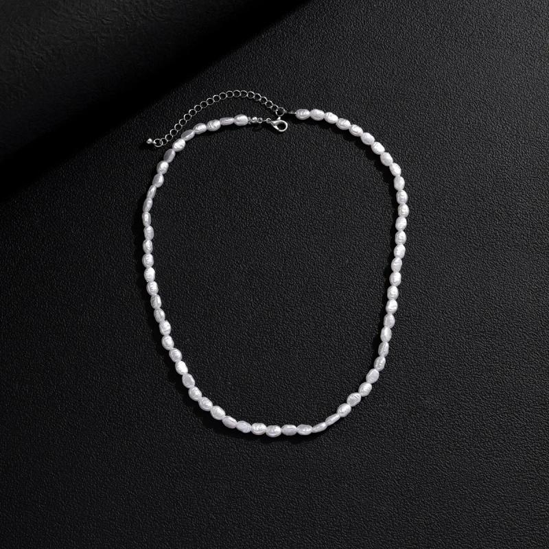 Baroque Pearl Necklace for Women Man Teens Punk Hip hop Choker