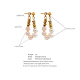 High Stainless Steel Freshwater Pearl Hoop Earrings