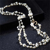 Pearl Necklace Multilayer Pendant Chain Jewelry